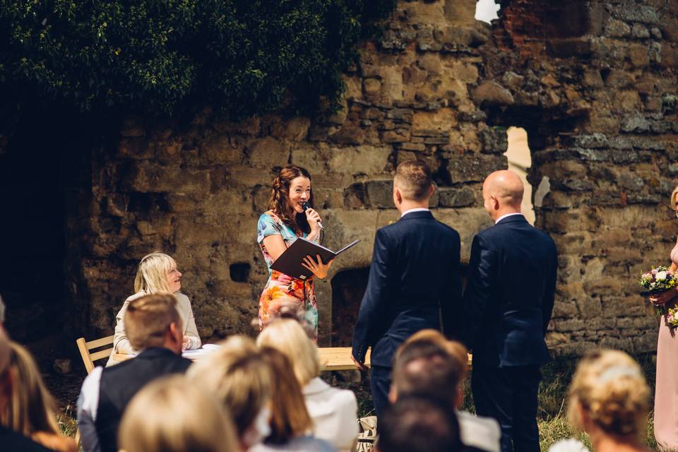 Outdoor wedding ceremony