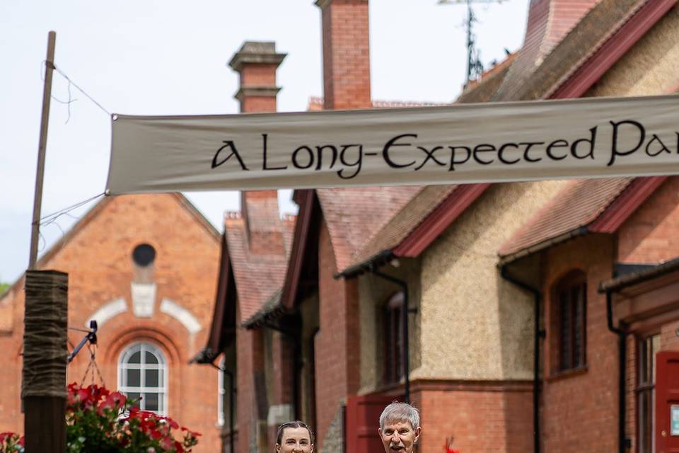 Outside Waddesdon Hall