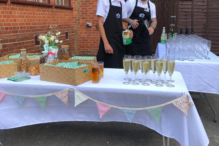 Outside drinks receiption