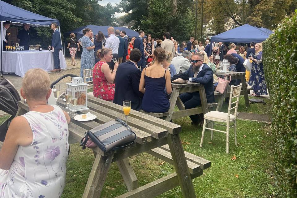 Guests in garden