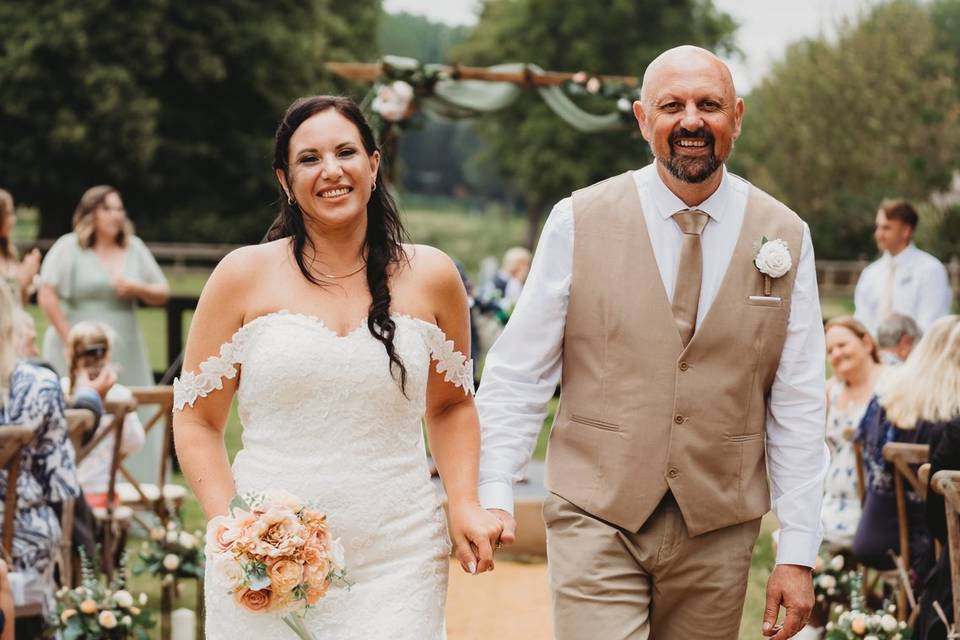 Happy Bride and Groom