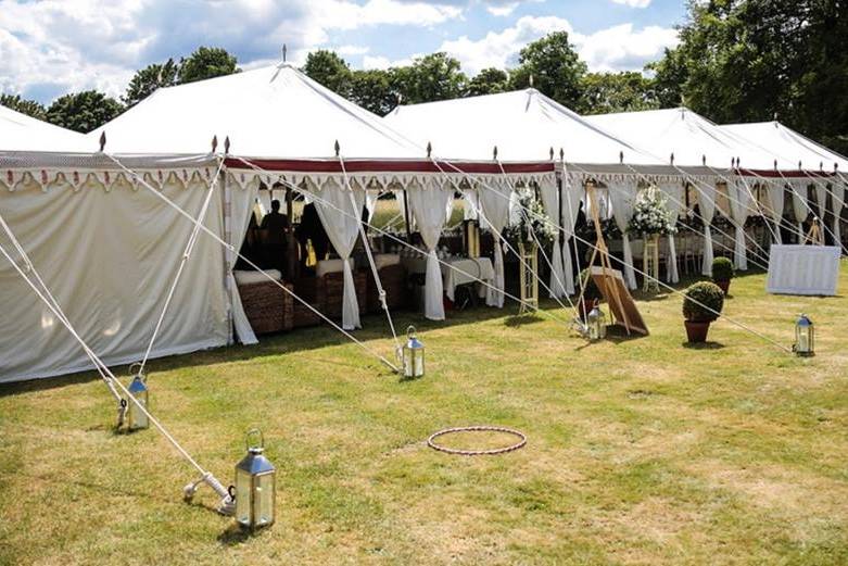 Large wedding marquee