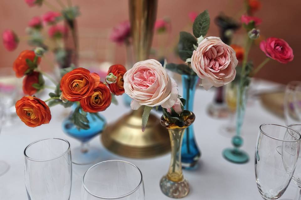 Hire retro colour vases