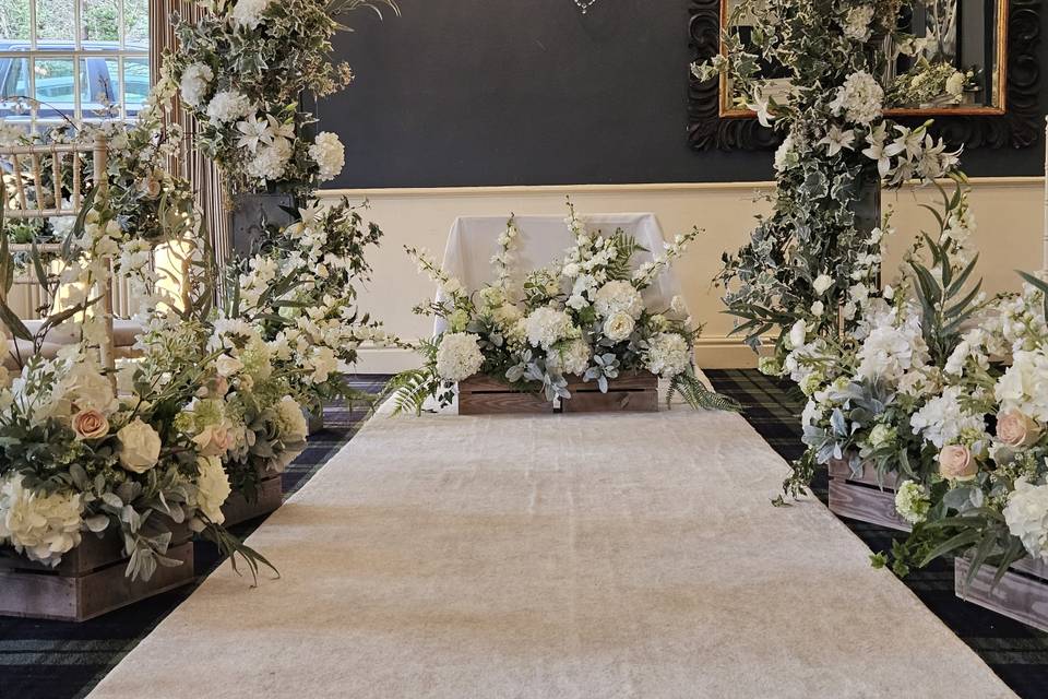 Hire full aisle decor