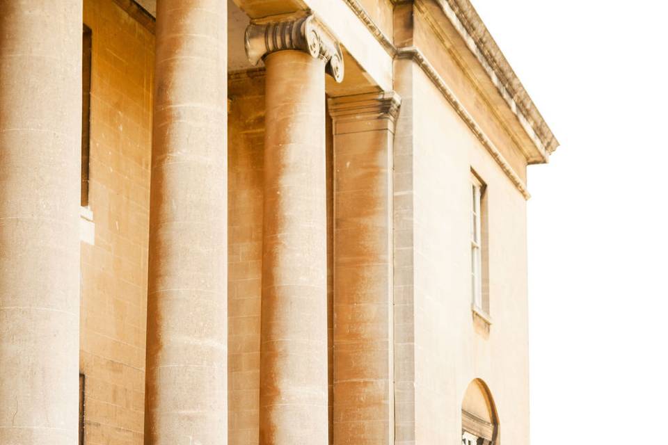 Bath Stone Pillar Entrance