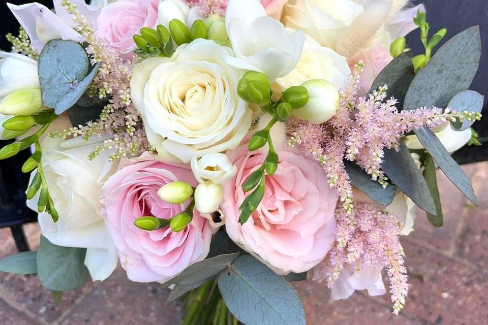 Pink and white bouquet