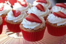 Strawberry Wedding Cupcakes