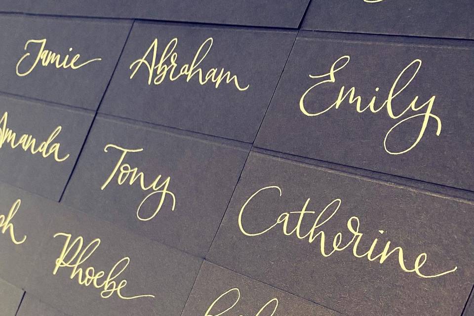 Customised place cards