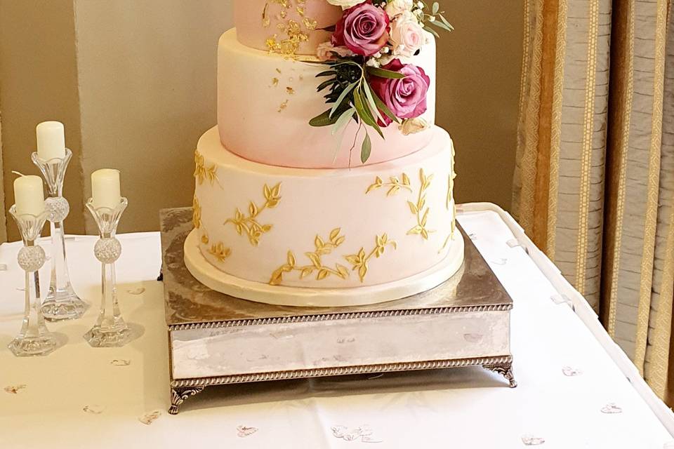 Iced wedding cake