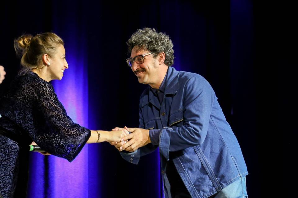 Presenter work at prizegiving