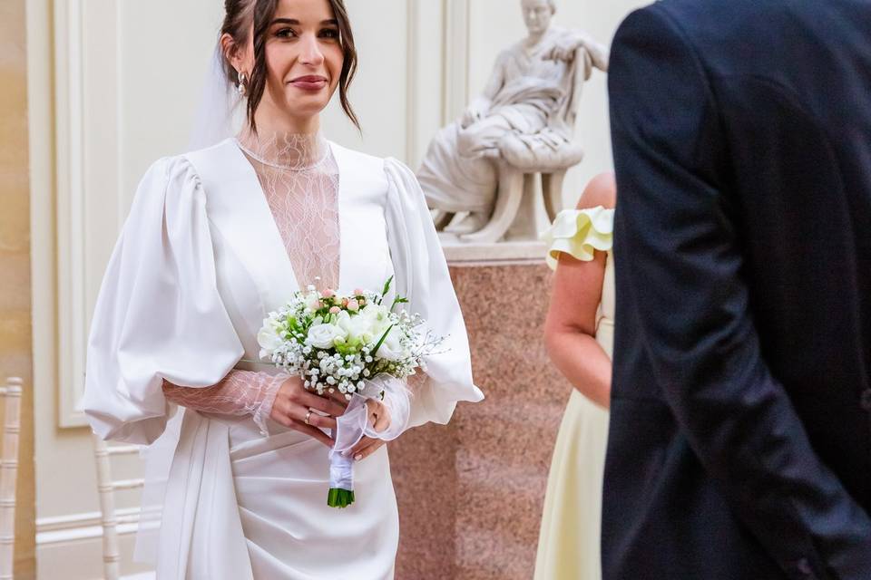 Bride during ceremony