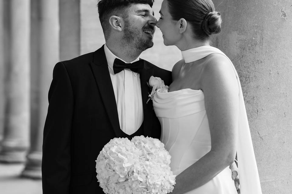 Bride and groom after ceremony
