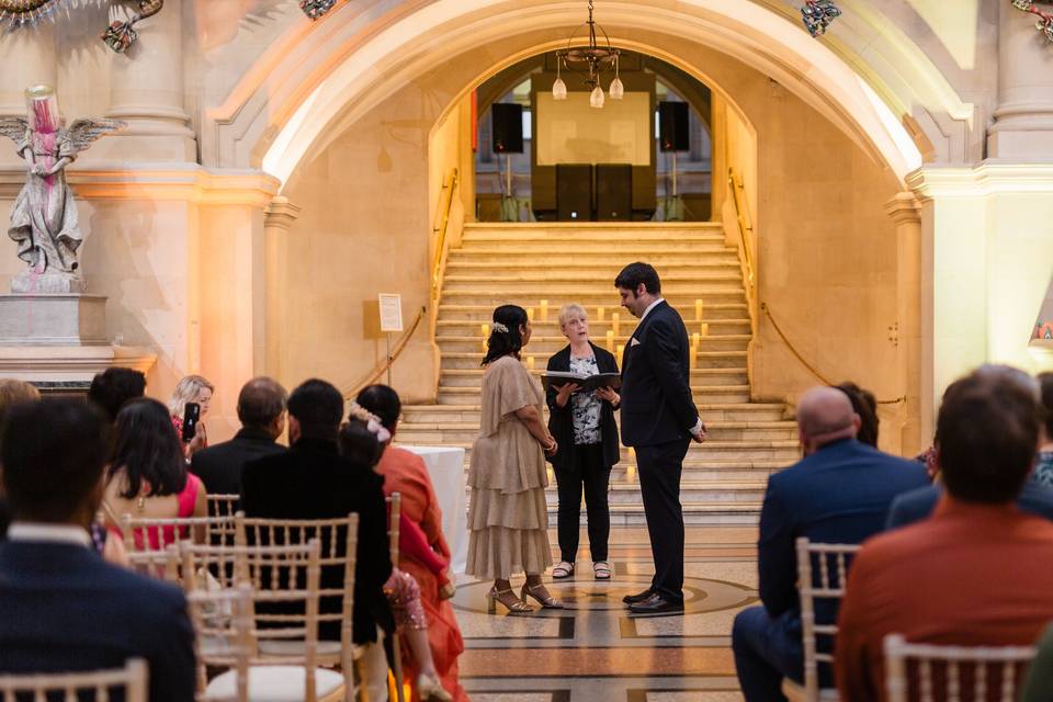 Wedding in a museum
