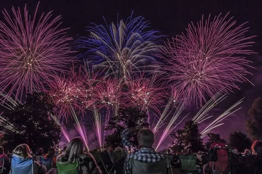 Evening fireworks
