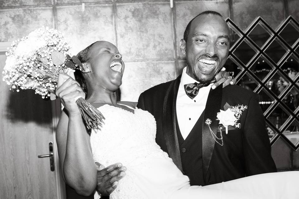 Happy times, bride & groom