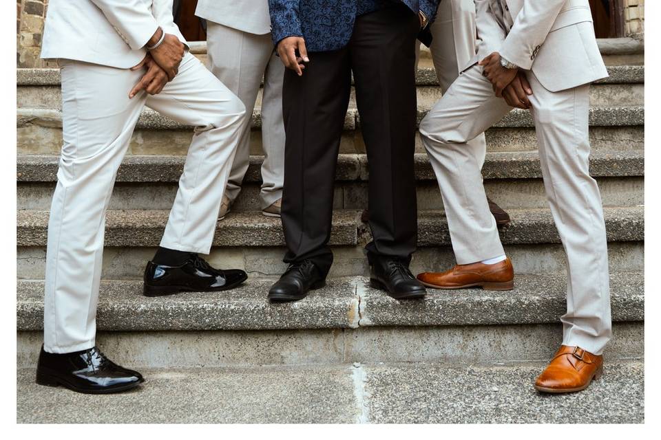 Church Groom and groomsmen