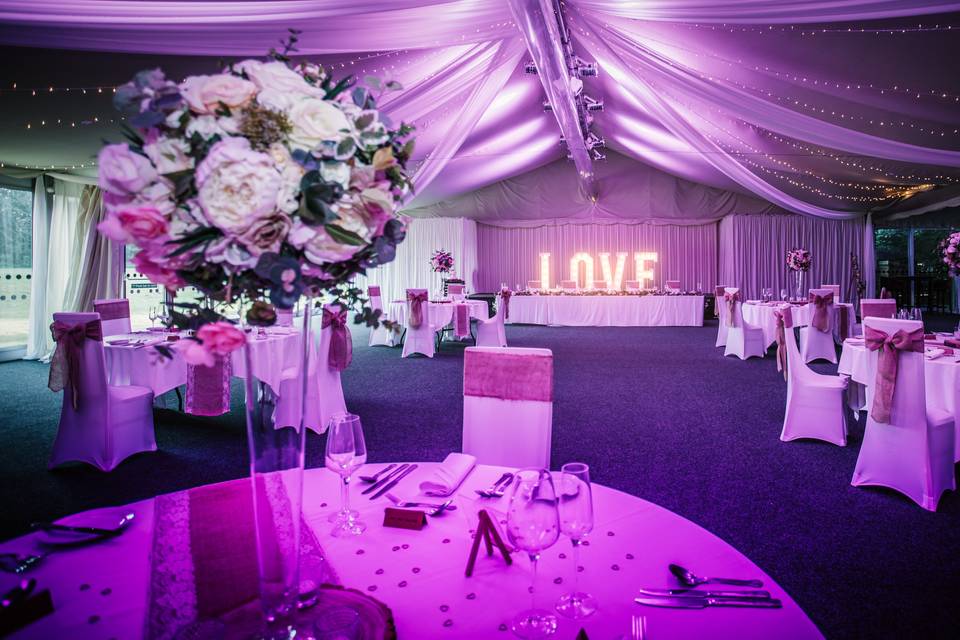 Fairy Lights & Drapes- marquee