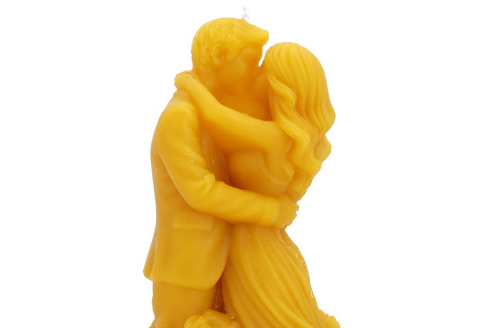 Wedding Couple Beeswax Candle