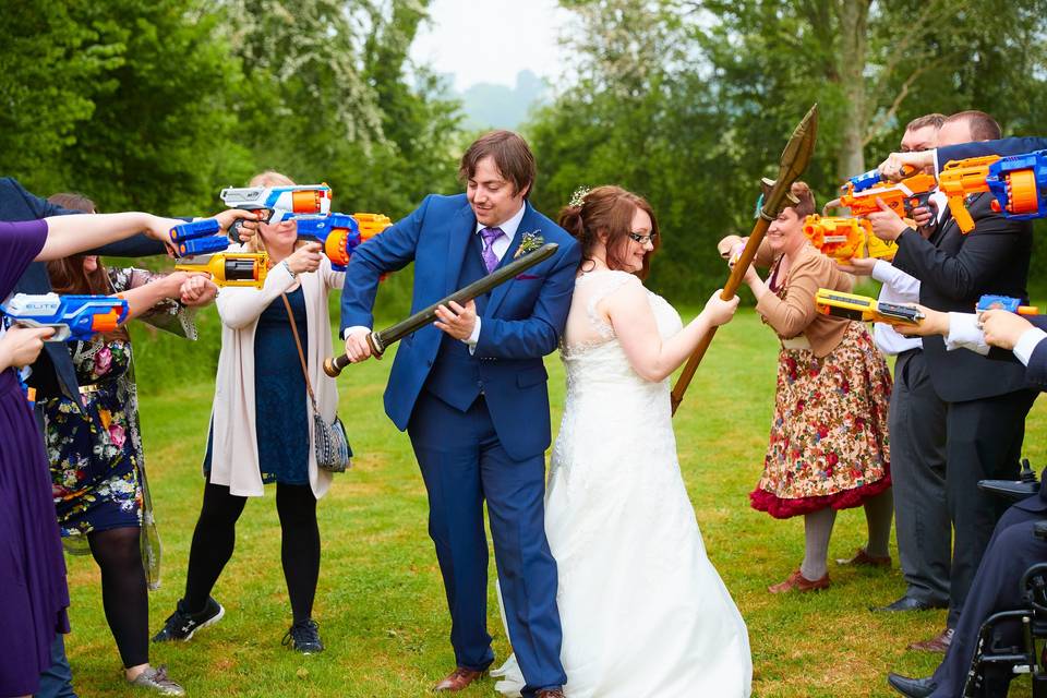 Wedding Nerf Fight!