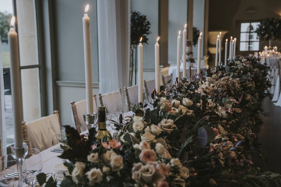 Top Table in Orangery