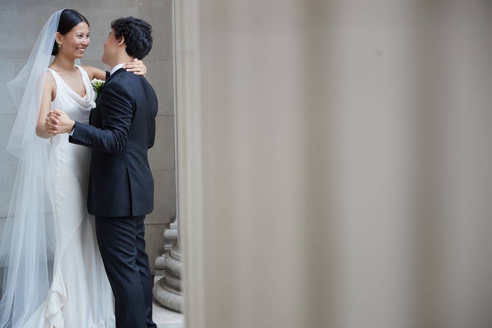 Dancing on the steps