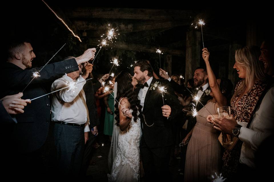 Sparklers on the Pergola