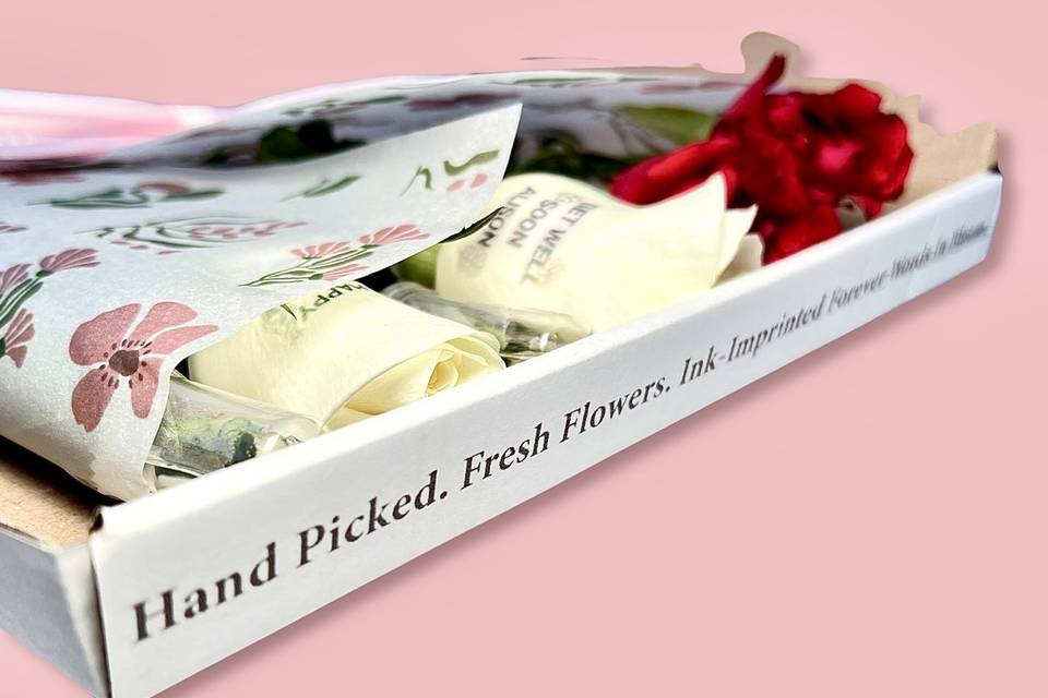 Packaged roses