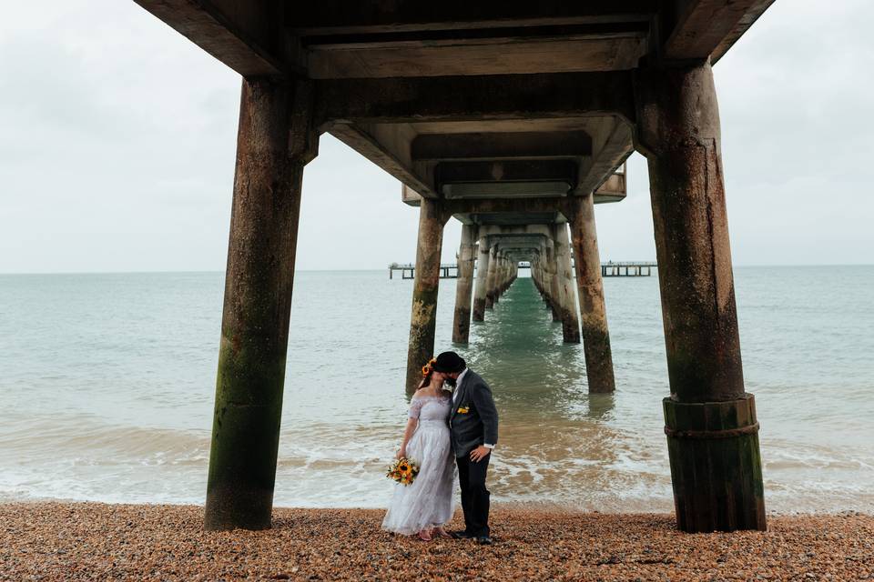 Boho wedding in Deal, Kent