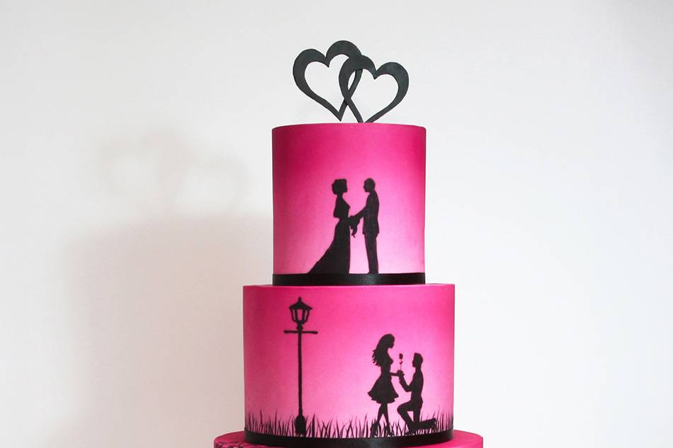 Love story cake