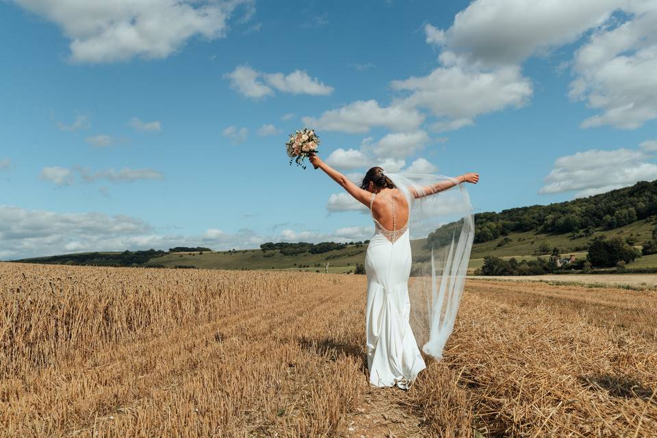 Long Furlong Barn wedding