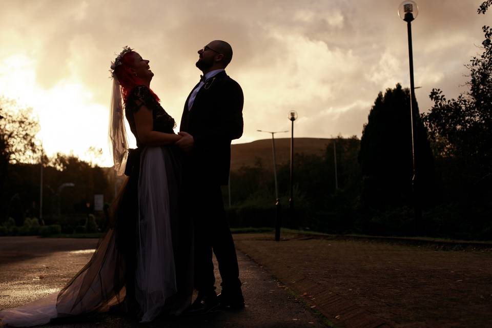 Golden hour wedding shoot