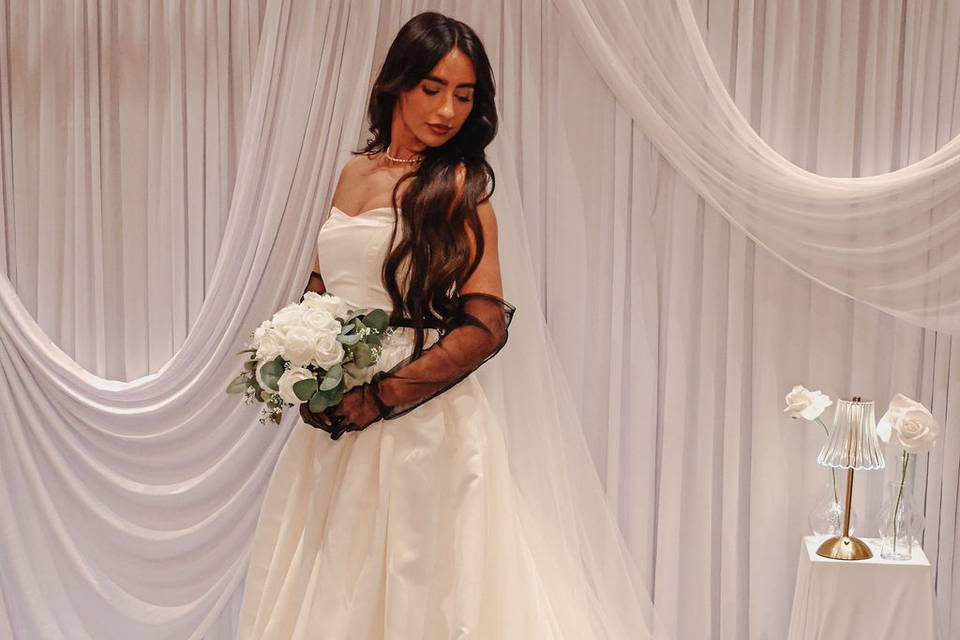 Draped back drop