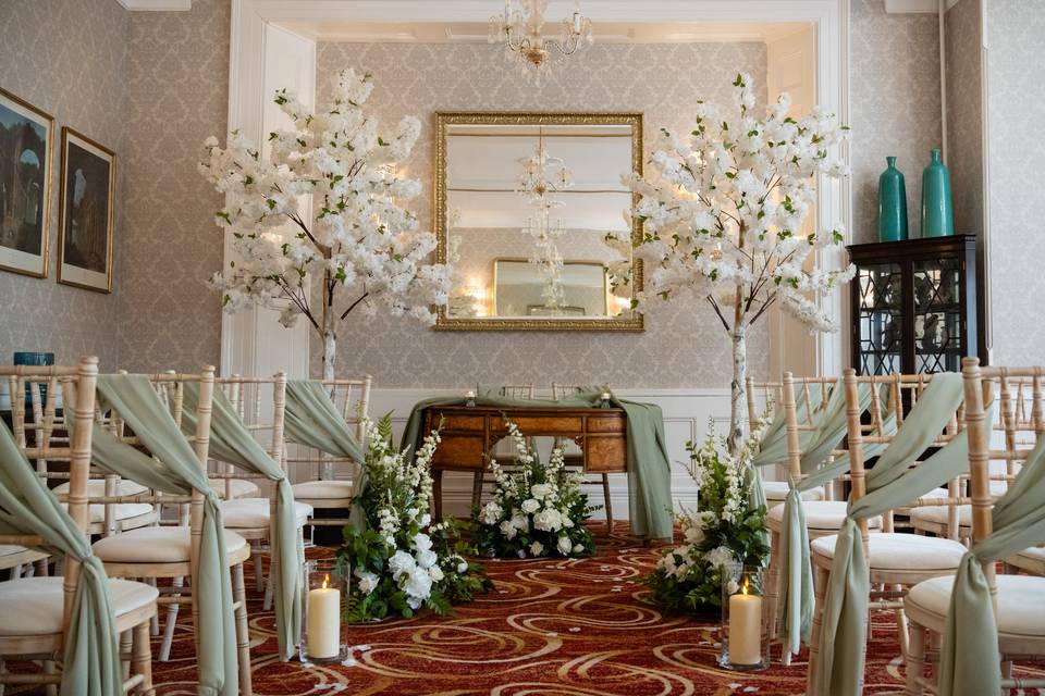 Ceremony silks & blossoms