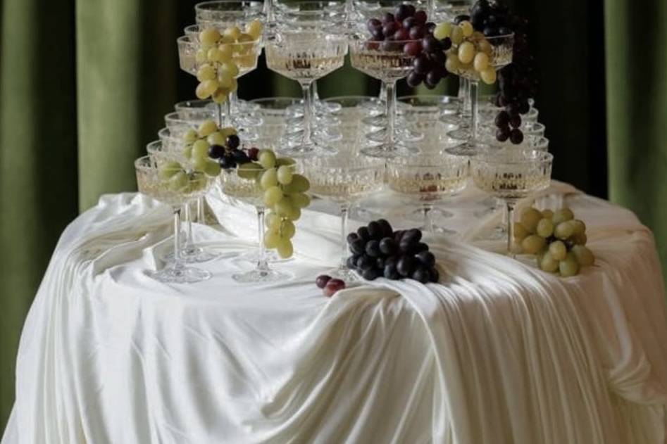 A champagne tower