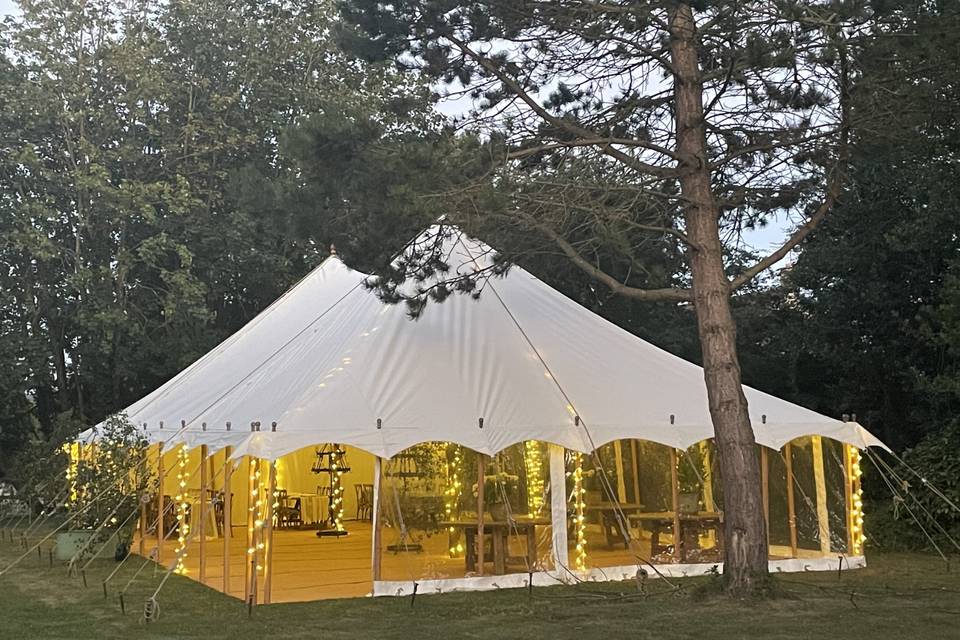 Marquee with lighting