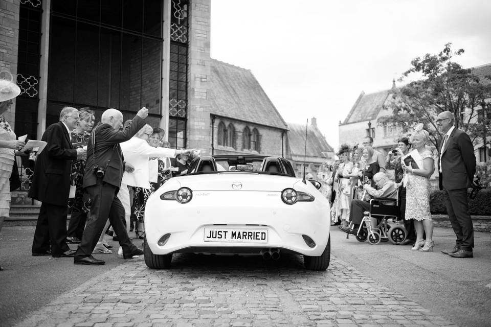 The wedding car