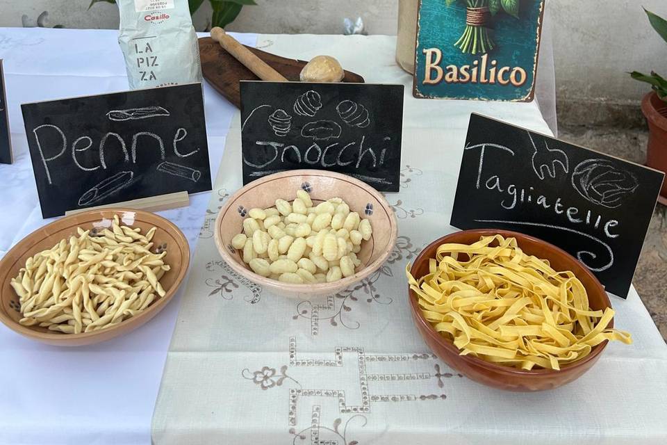 The three pasta shapes
