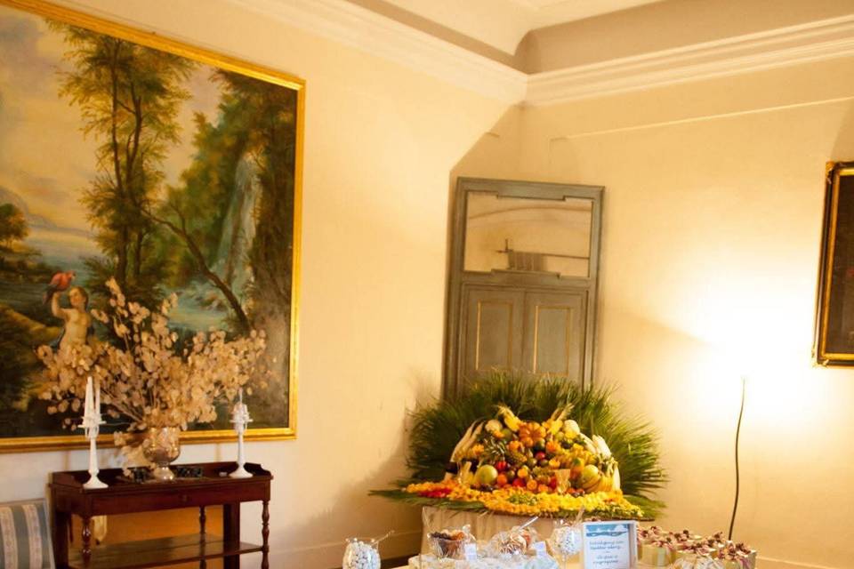Buffet table