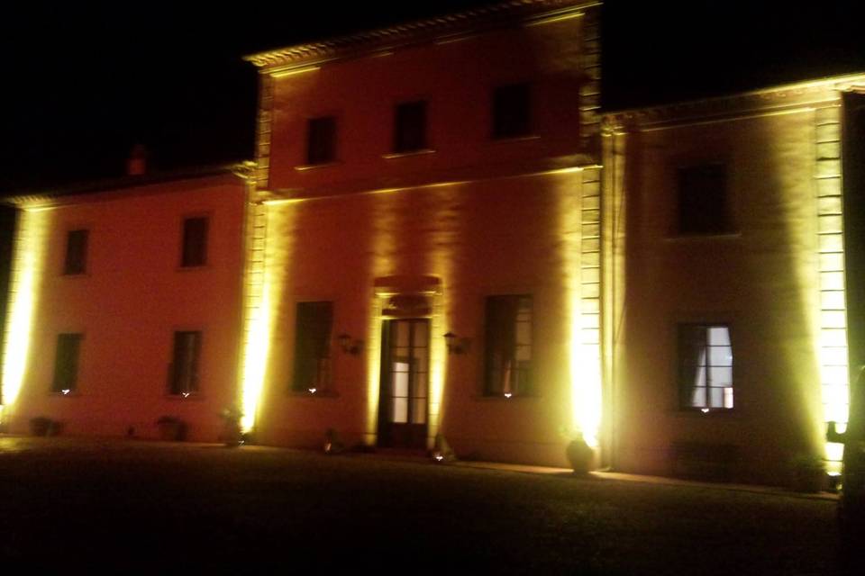 Night view of the villa