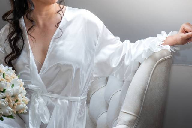 Moments before the dress