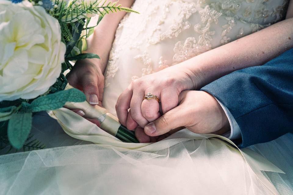 Intimate moment after ceremony