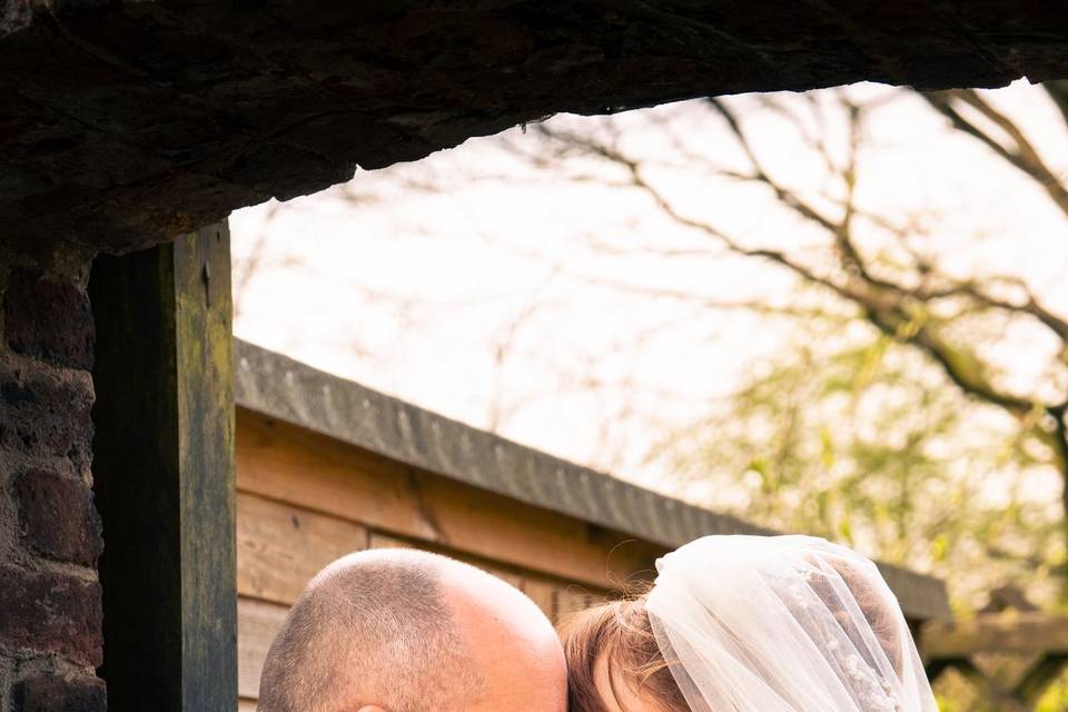Couple in a English garden