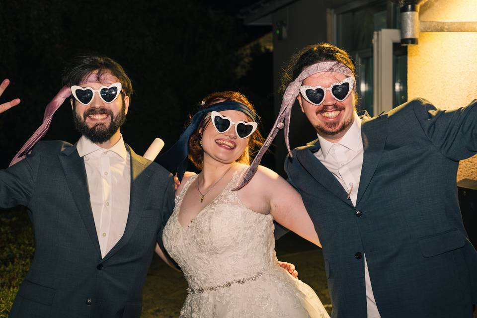 Kung fu masters with the bride