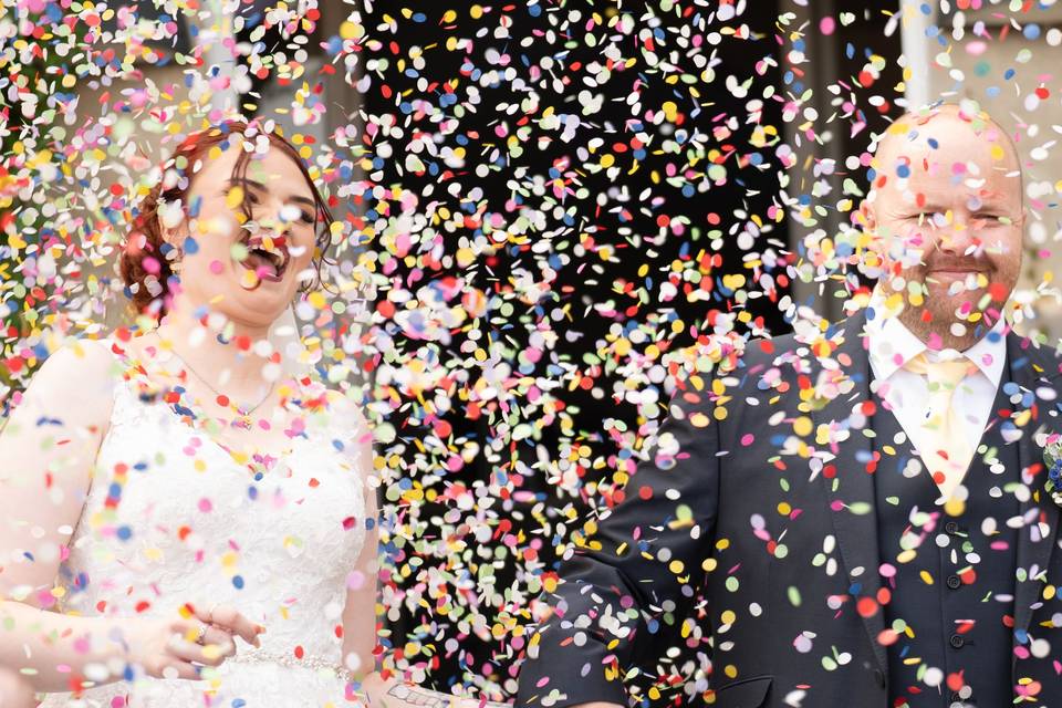 Confetti everywhere!