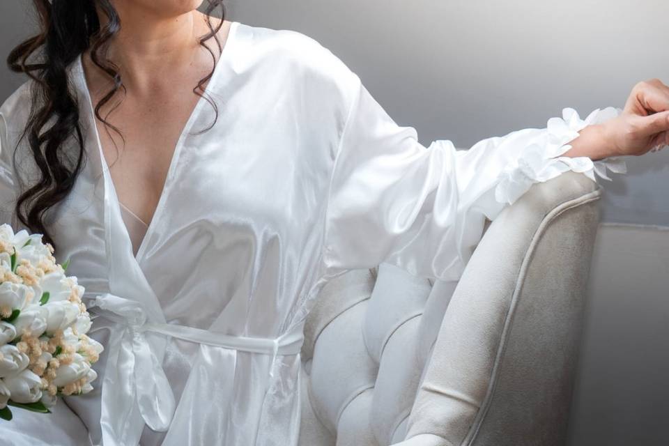 Moments before the dress