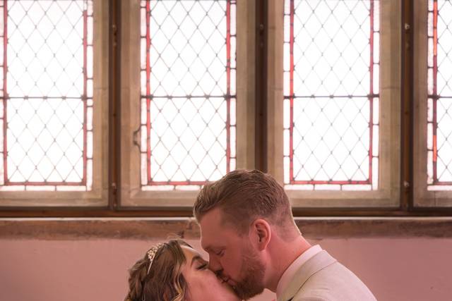 The first kiss.