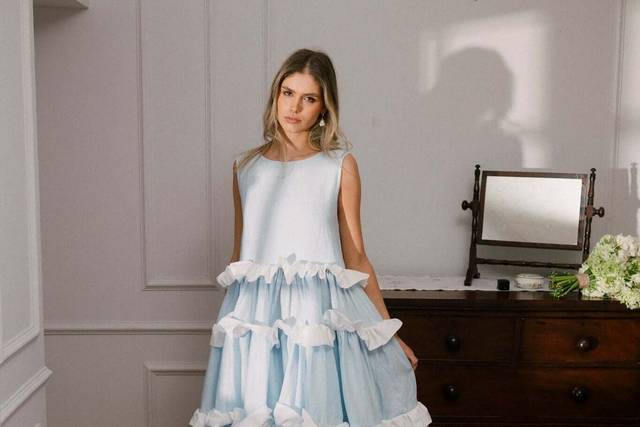 Kindred Linen Blue Dress