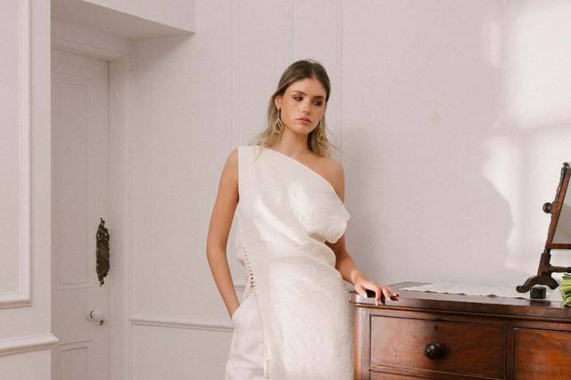 Kindred Linen Wedding Dress