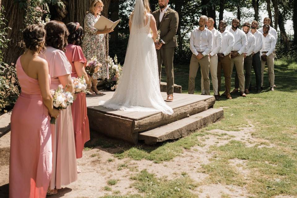 Wedding in nature celebrant