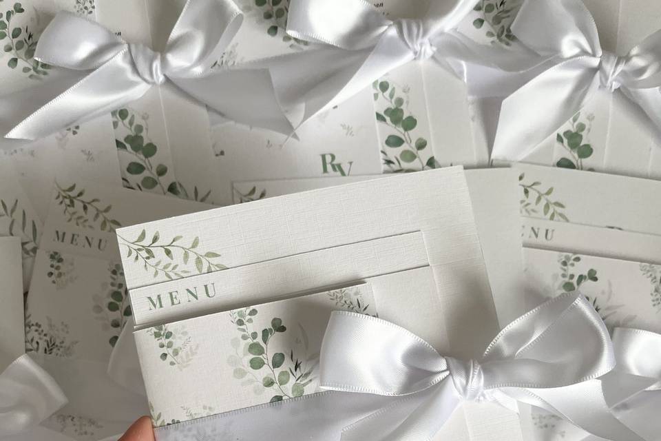 Greenery invitations